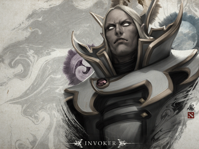 Эльф Инвокер в игре Dota 2