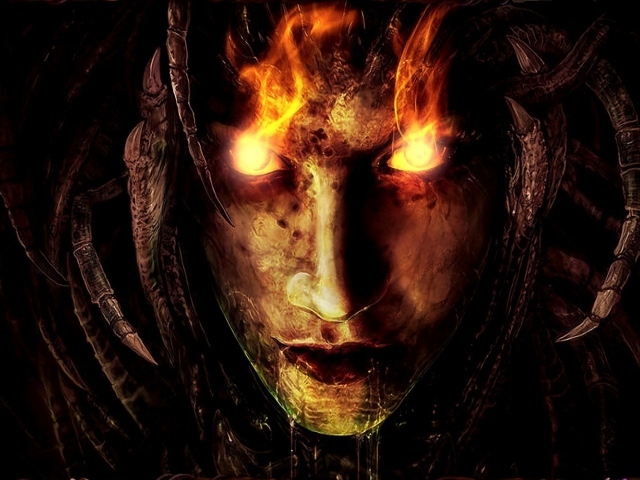 Огненная ведьма из игры Queen of Blades