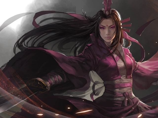 Девушка воин из игры Dynasty Warriors