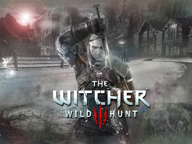 Геральд на постере игры The Witcher 3 Wild Hunt