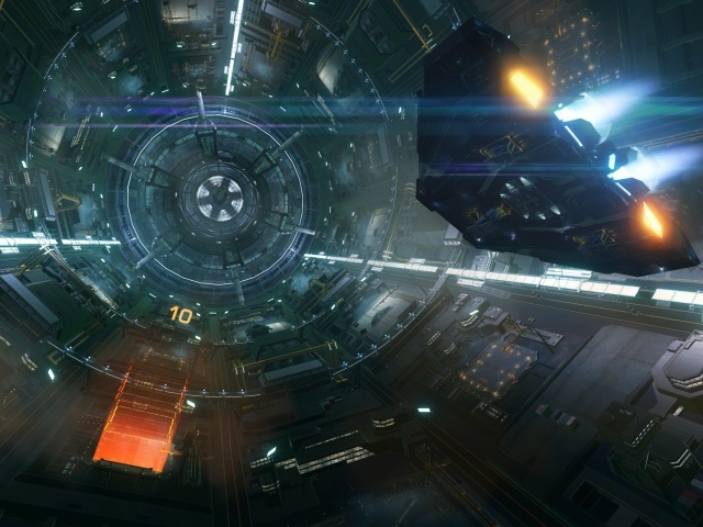 Внутри дока, игра Elite Dangerous