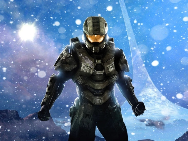 Мастер Чиф на фоне звезд