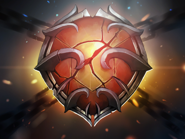 Оранжевый щит на экране загрузки игры Dota 2