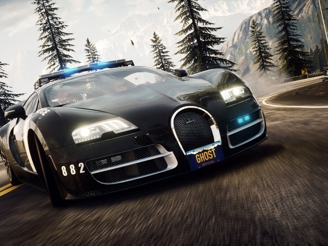 Полицейская Бугатти в игре