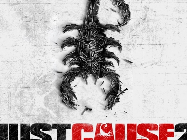 Скорпион на постере игры Just Cause 2