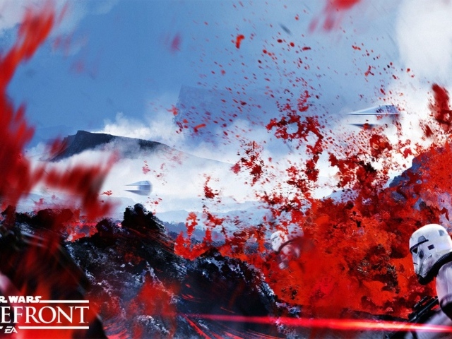 Сражение в игре Star Wars Battlefront