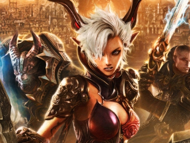 Белокурая героиня игры Tera