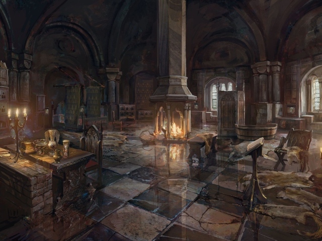 Интерьер здания в игре The Witcher 3 Wild Hunt