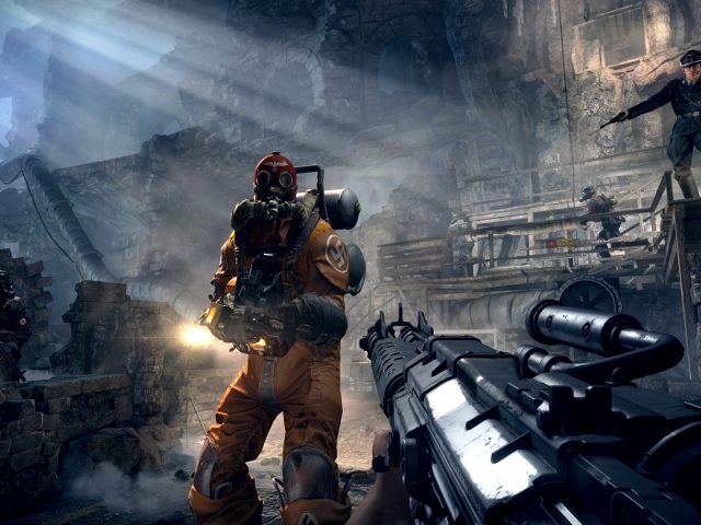 Человек в маске в игре Wolfenstein The Old Blood