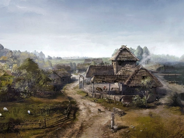 Деревня в игре The Witcher 3 Wild Hunt