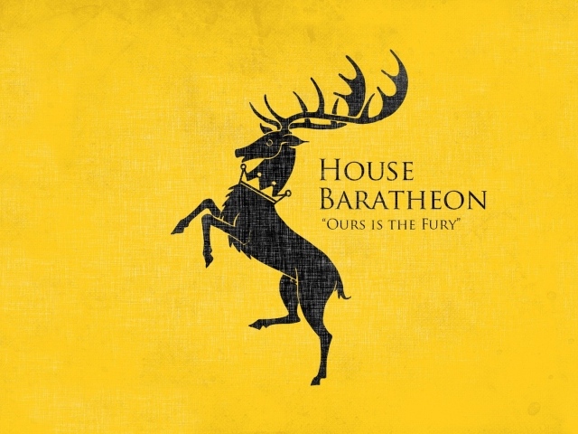 Силуэт оленя на желтом фоне, Игры престолов