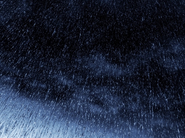 Густой ночной дождь