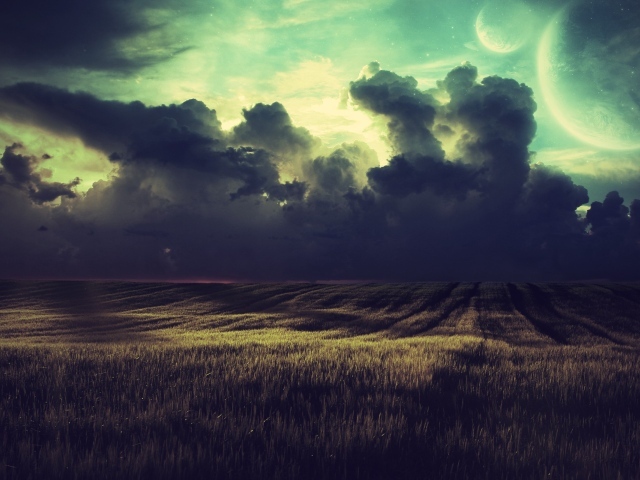 Черные тучи в небе