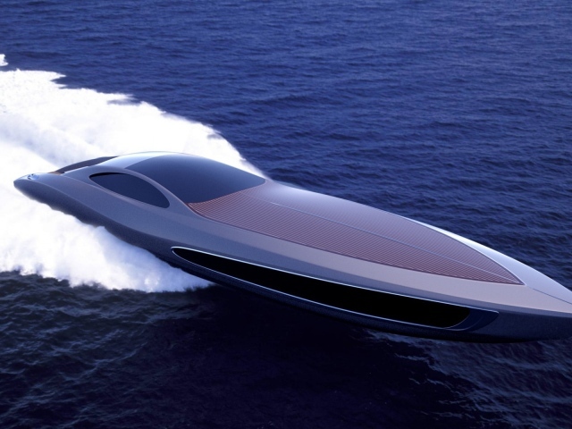 Катер будущего в море