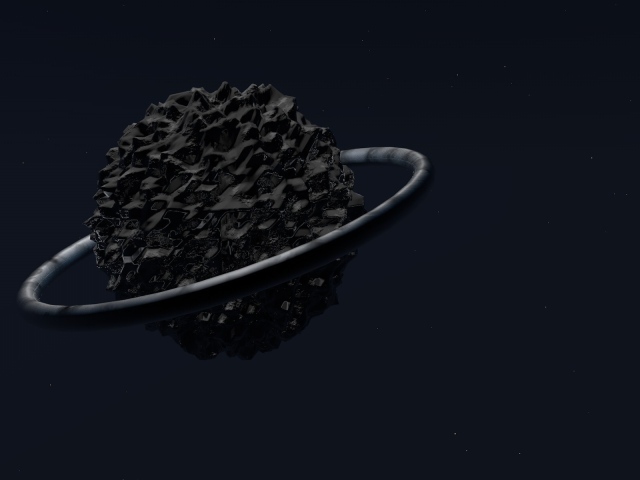 3Д модель планеты с кольцом