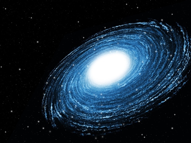 Быстрое вращение голубой галактики