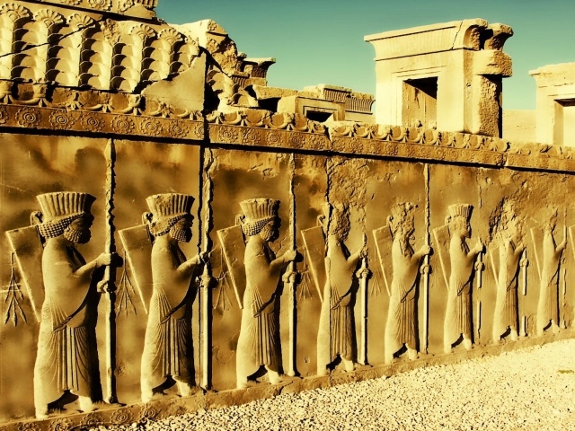 Древние барельефы Персеполиса, Иран