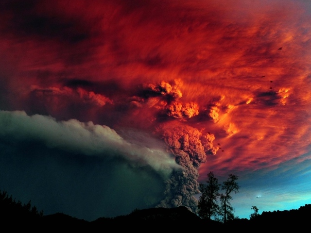 Устрашающее извержение вулкана Кальбуко, Чили