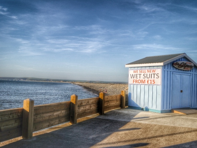 Забор перед пляжем в Англии