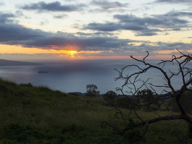 Закат над морем, Гавайи