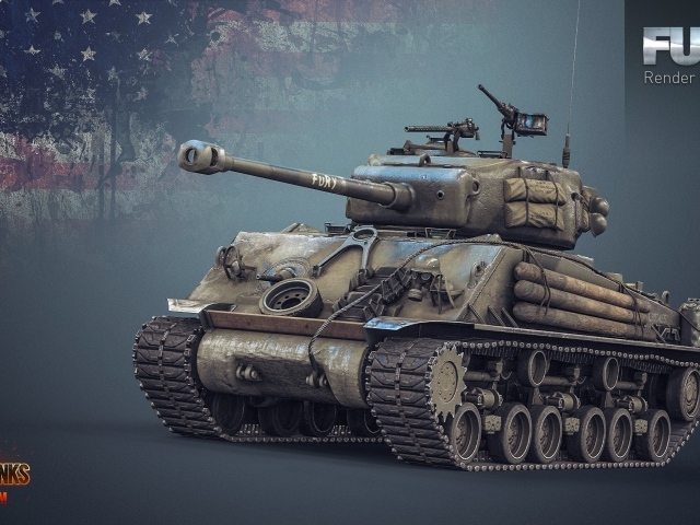 Игра World of Tanks, танк М4 огненный Шерман