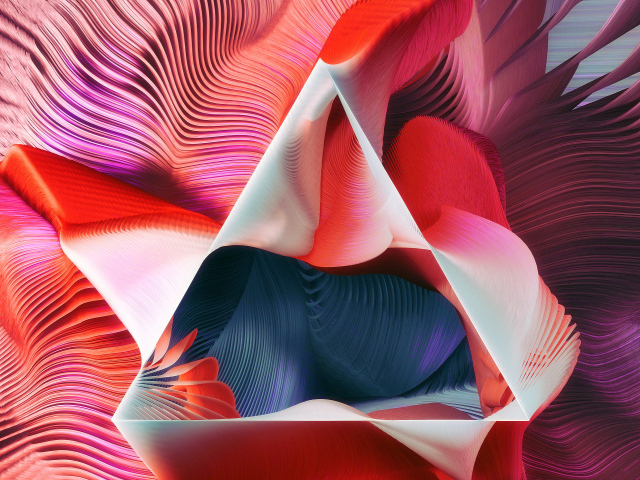 Абстрактный многоцветный треугольник 