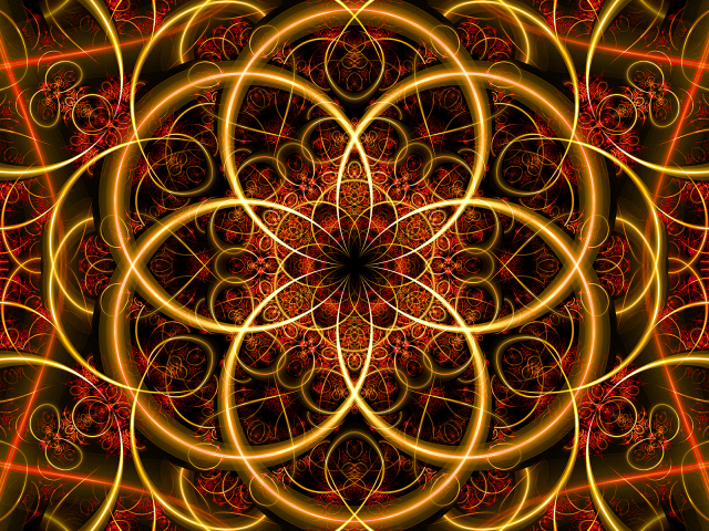 Абстрактный красно желтый рисунок 