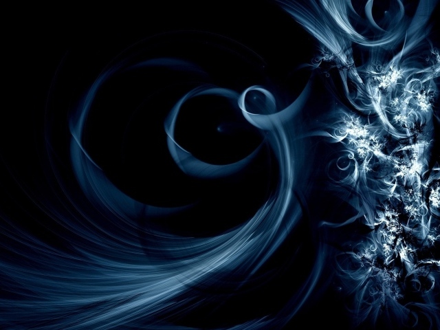 Красивый абстрактный рисунок на черном фоне 