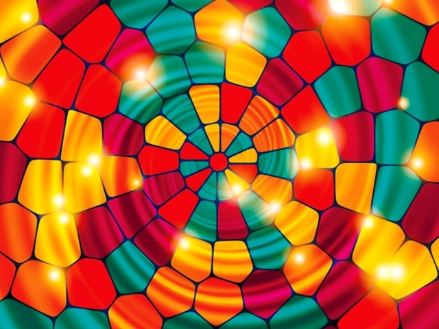 Красочные разноцветные круги из фигур 3 д графика 