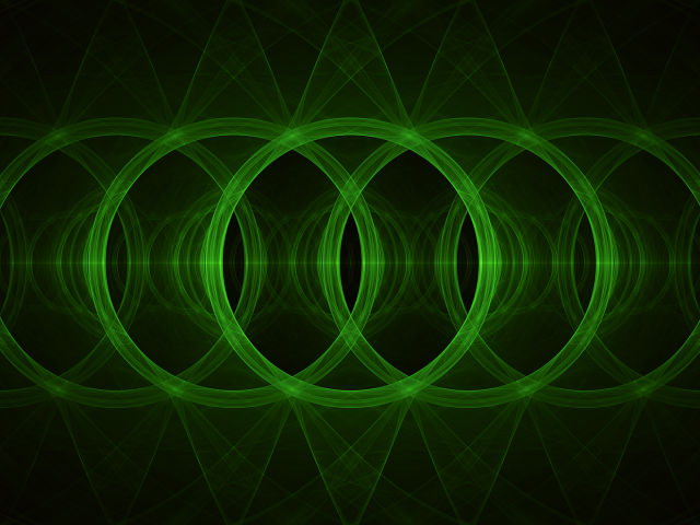 Зеленые абстрактные кольца 