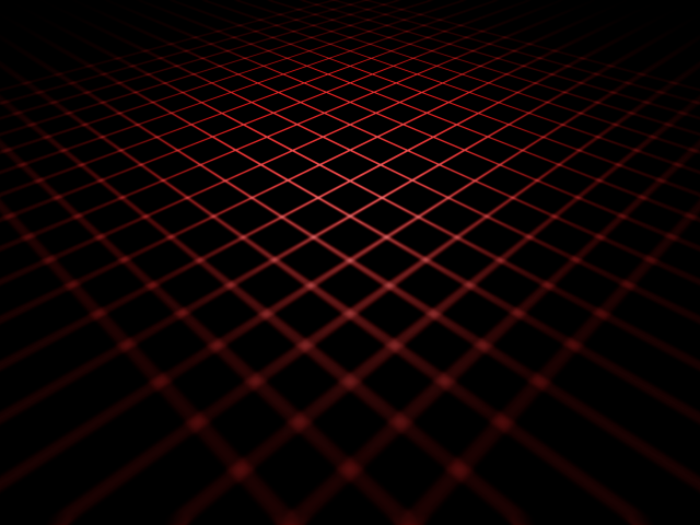 Красные линии на черном фоне 3д графика
