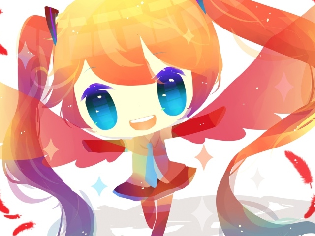 Девочка из аниме Вокалоид 