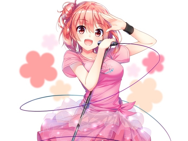 Поющая девушка Юи Юигахама аниме   