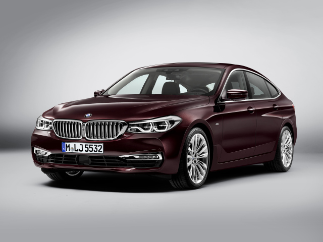 Бордовый автомобиль BMW  630d xDrive Gran Turismo, 2017