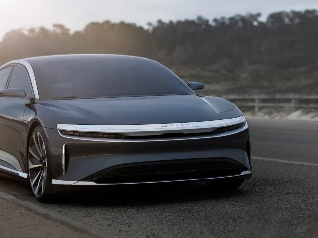 Черный автомобиль Lucid Air, 2018 прототип