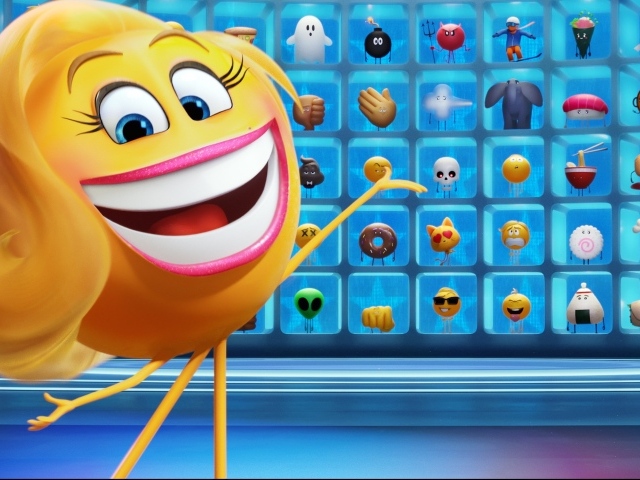 Улыбающийся смайл персонаж мультфильма Эмодзи. Вырази себя, 2017