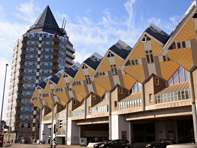 Необычные кубические дома, Роттердам 