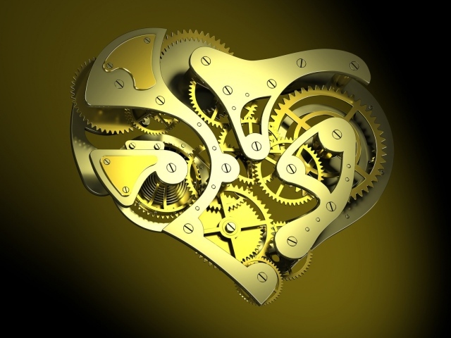 Золотое механическое сердечко 