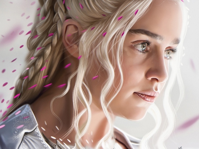 Персонаж сериала Игра престолов Дейенерис Таргариен, рисунок