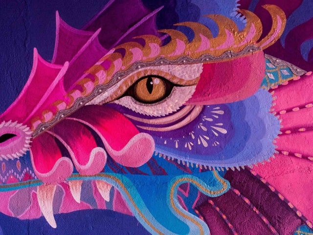 Нарисованная голова дракона