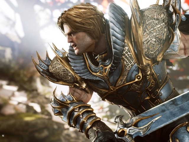 Рыцарь  Грейстоун с мечом персонаж игры Paragon 