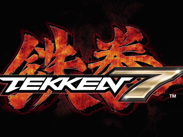 Логотип игры Tekken 7 на черном фоне 