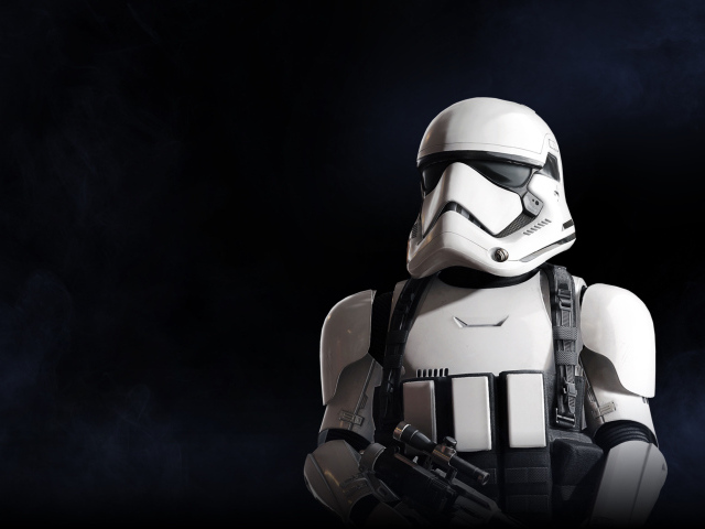 Штурмовик персонаж новой компьютерной игры Star Wars. Battlefront II, 2017