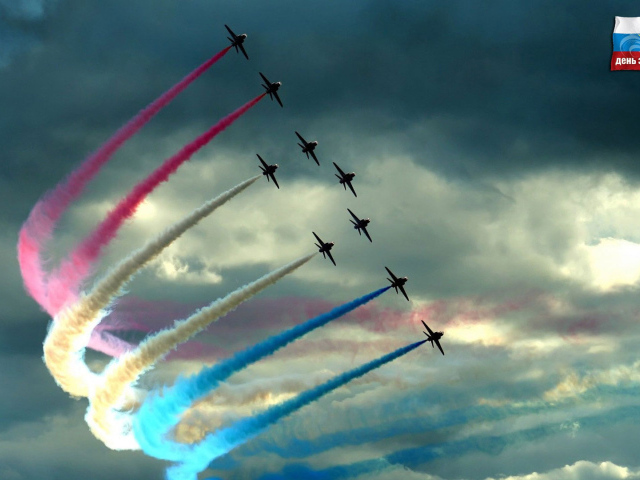 Полет истребителей на 23 февраля