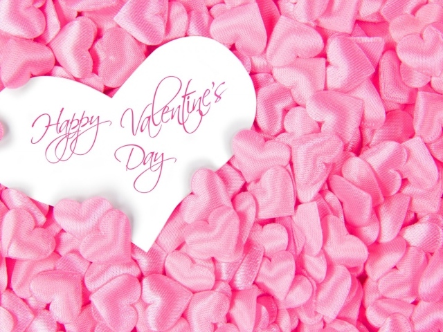 Розовые сердечки на День Святого Валентина 
