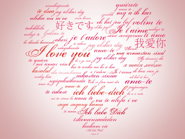 Сердце с признаниями в любви 