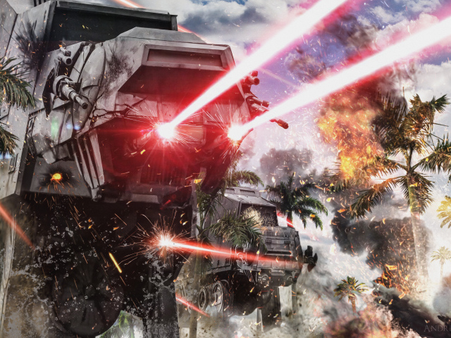 Боевая машина AT-AT фильм Изгой-один. Звёздные войны Истории 