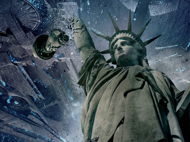 Разрушение статуи Свободы фильм День независимости Возрождение 