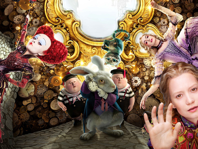 Главные герои фильма Алиса в Зазеркалье 