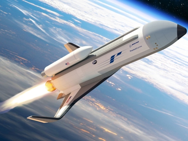 Экспериментального космический самолет Phantom Express в космосе